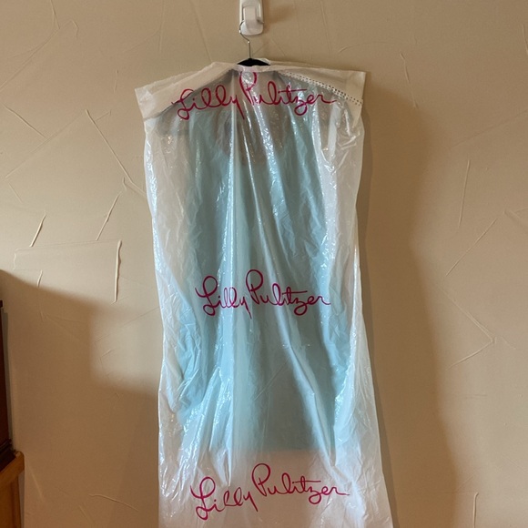 Lilly Pulitzer Baby Blue Mini Dress with Beaded Cut Out Neckline - Picture 12 of 12